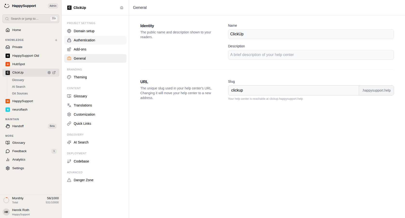 Open Authentication to configure sign-in and access control for this project.