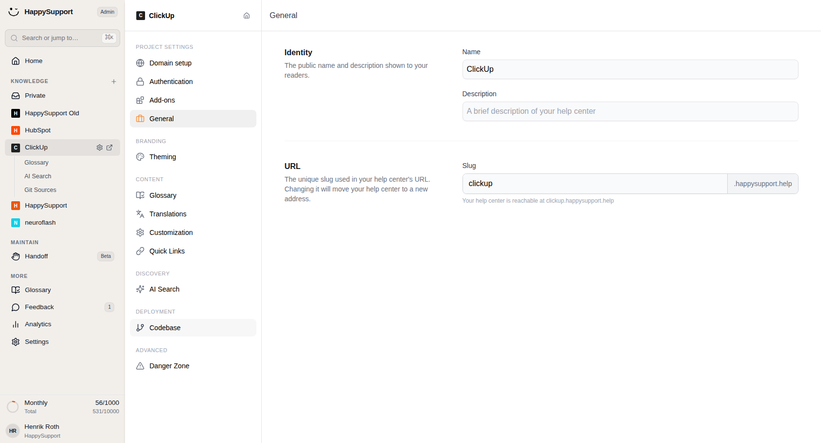 Open Codebase to manage the deployment settings for this project.