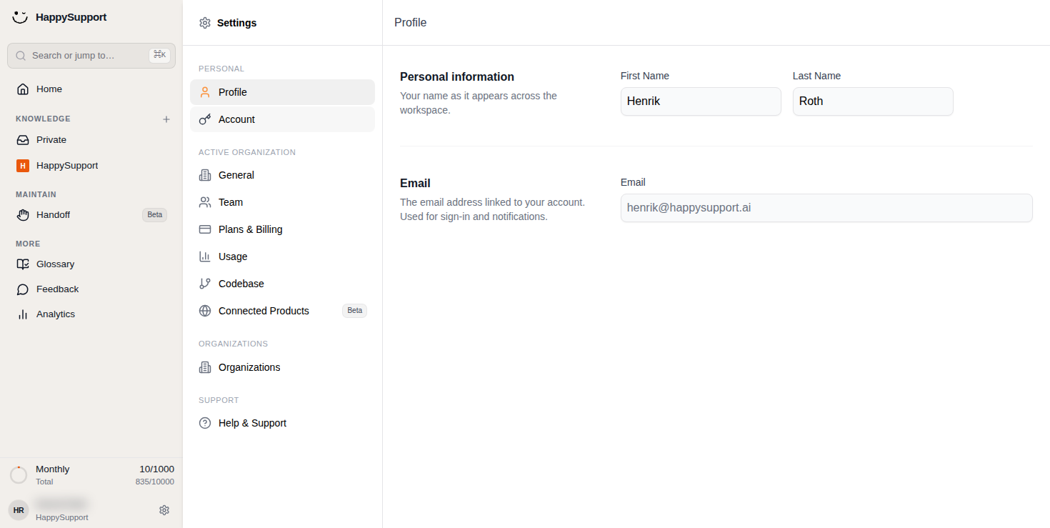 Switch to Account to manage your login credentials and account-level settings.