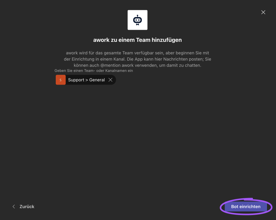 Integration mit Microsoft Teams
